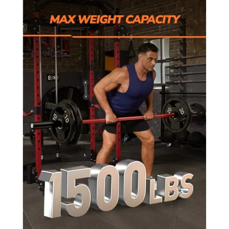 7FT  Barbell for Weightlifting and Power Lifting 2 Inch Strength Training Weight Bar for Squats Deadlifts Bench Press Hip Thrus