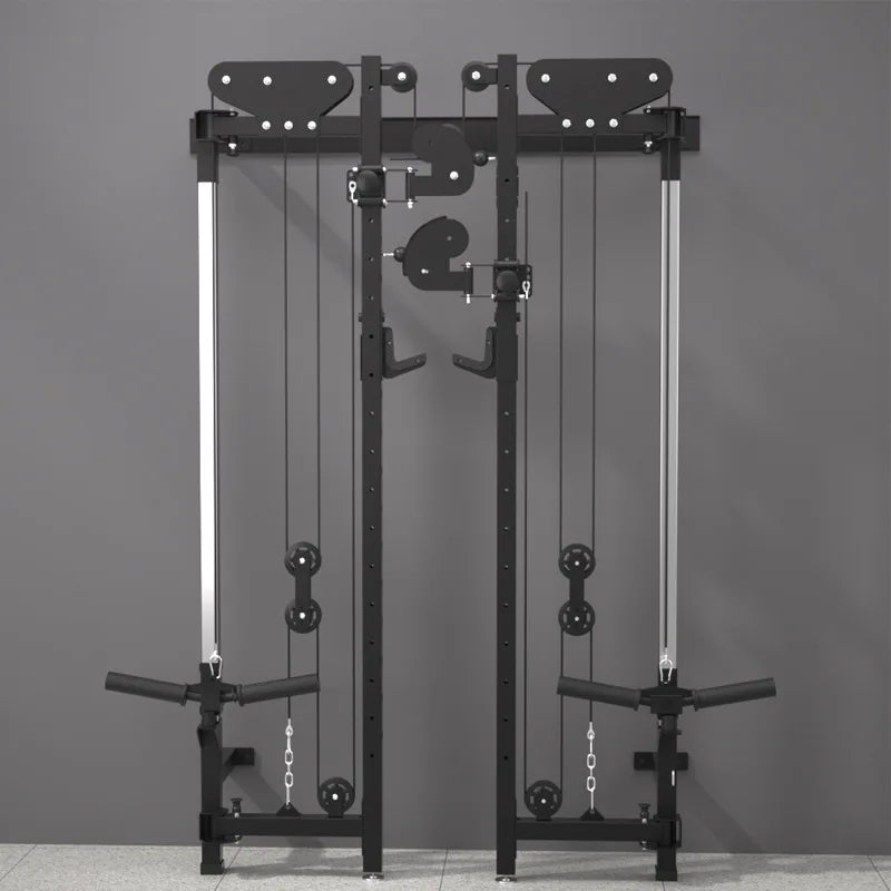 Foldable squat rack wall bird comprehensive trainer free bench press high pull-down Large Fitness Equipment Integrated
