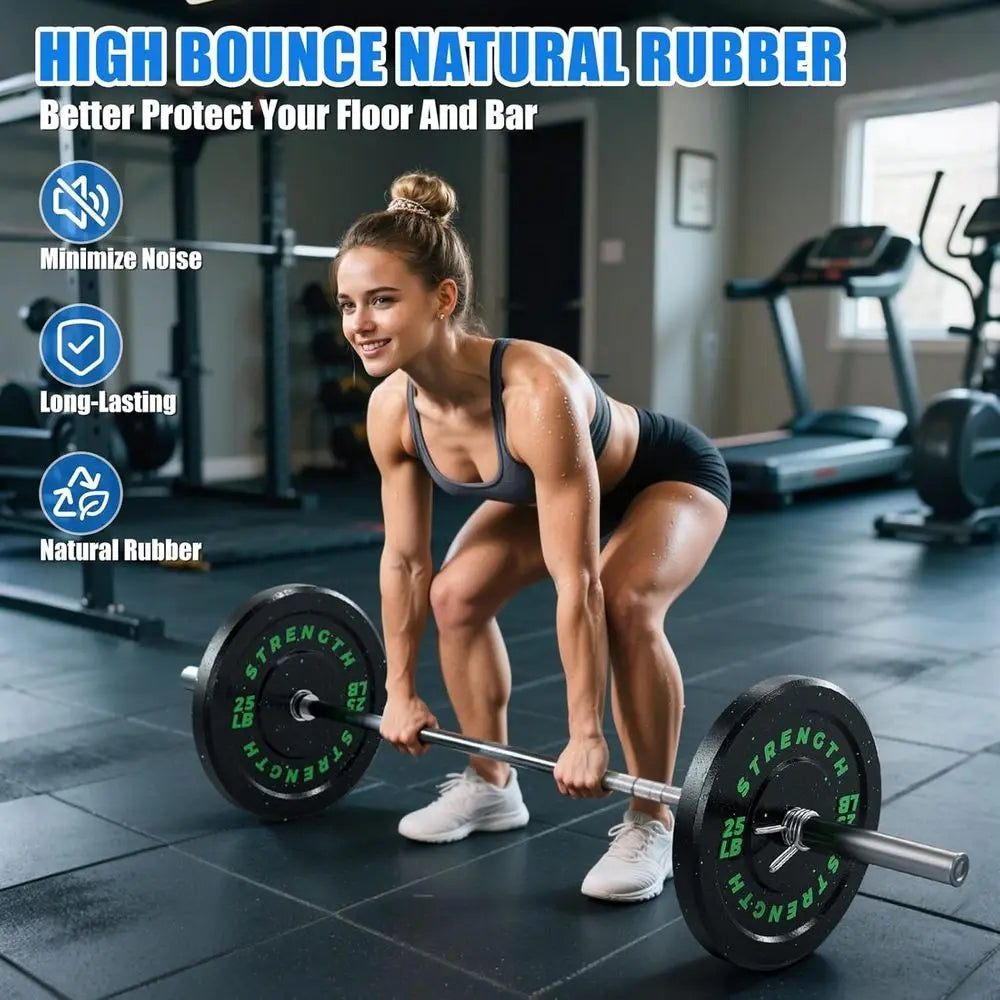 2-Inch Weightlifting Plates Set for Home Gym, 20-260lbs, Varied Options