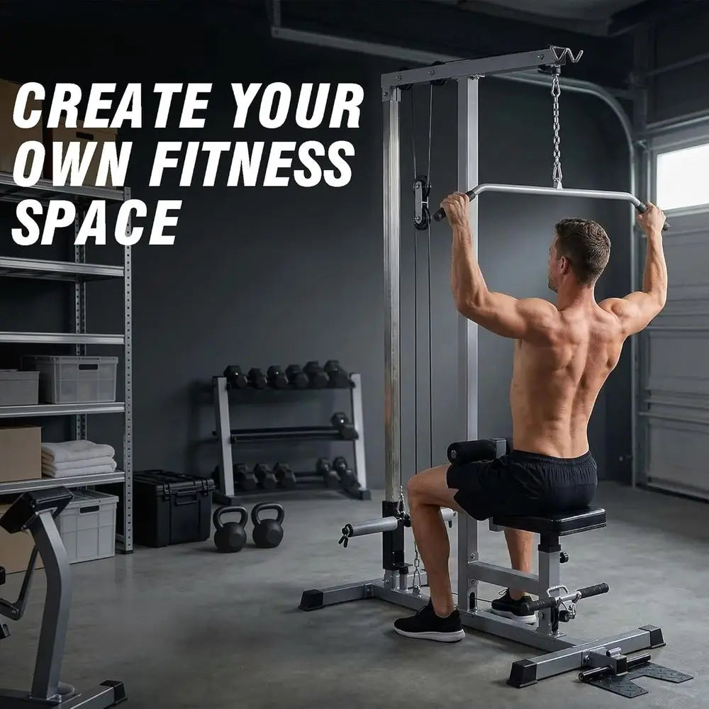 LAT Pull Down hine Low Row Cable itnExercise Body Workout Strength Training Bar hine
